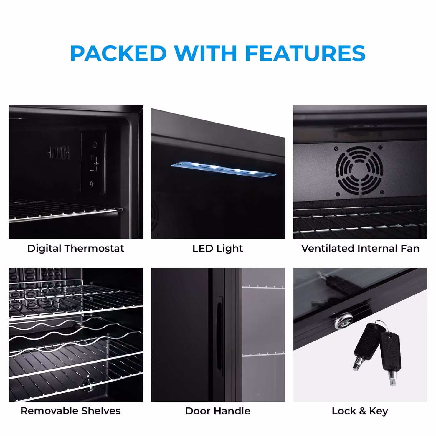 Subcold Super 115 Under Counter Compressor Beer Fridge with LED Interior Light and Lockable Glass Door, Black, W/D/H: 53.9 x 54.0 x 84.7 cm – 7