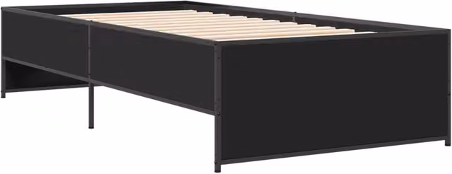 Berkfield Home Bed Frame in Black, W/D/H: 100 x 200 x 39.5 cm – 1
