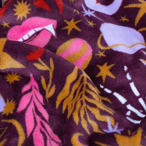 Furn Enchanted Pink Multicolour Fleece Throw, W/D/H: 130 x 180 cm – 2