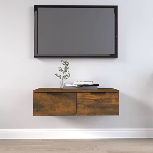 vidaXL Modern Wall Cabinet in Brown Engineered Wood, W/D/H: 68 x 30 x 20 cm – 2