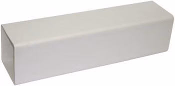 FloPlast White PVC Square Downpipe, Length: 2.5 m, Width: 6.5 cm