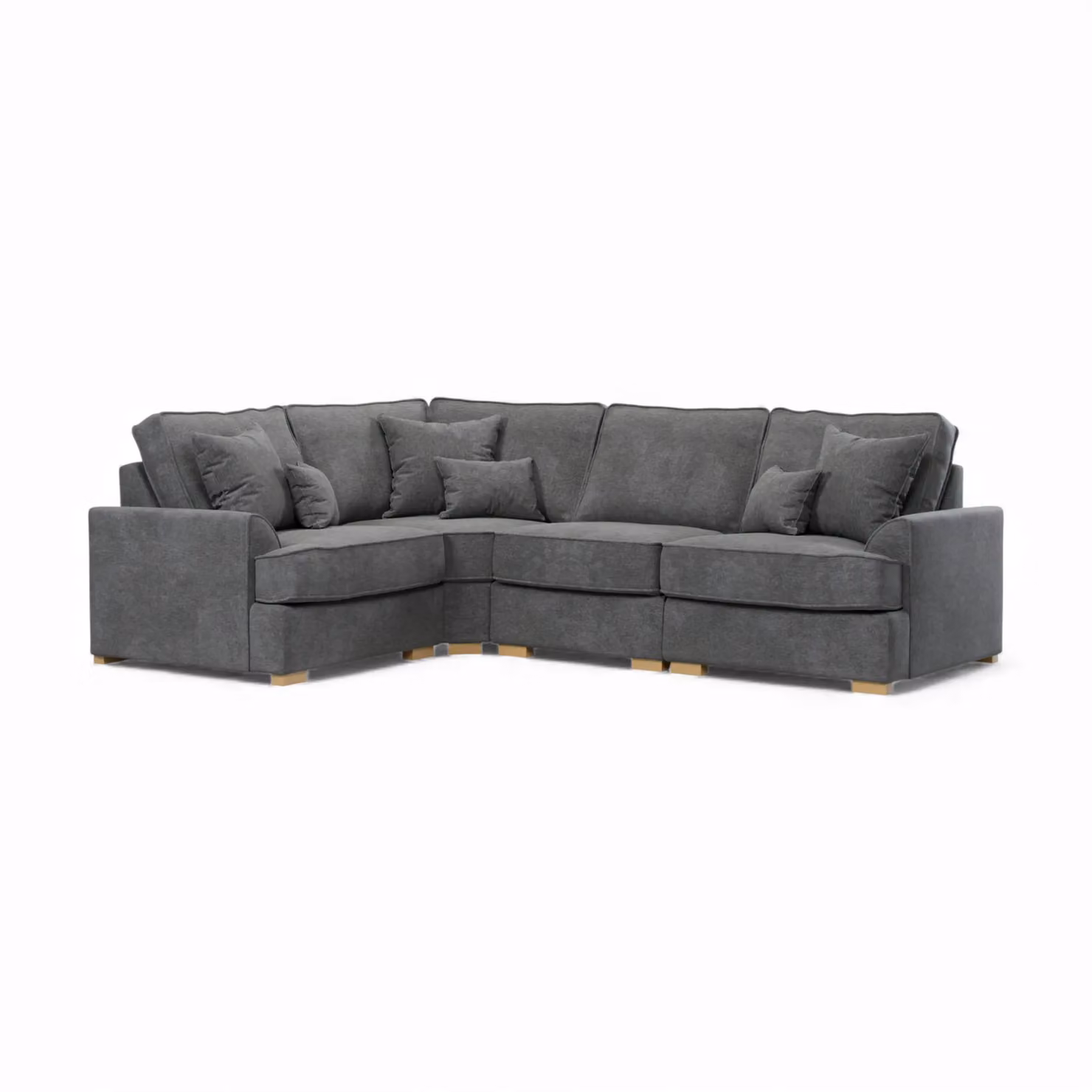 The Great Sofa Company Ophelia Left Hand Facing Chenille Corner Sofa in Grey – 2