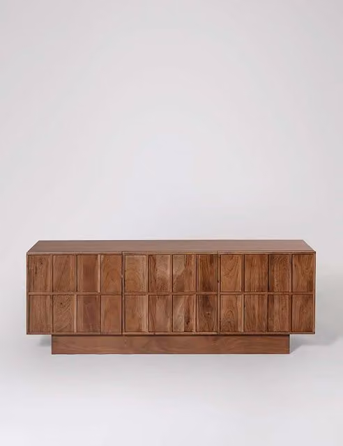 Swoon Sandon Modern Acacia Wood TV Unit in Brown