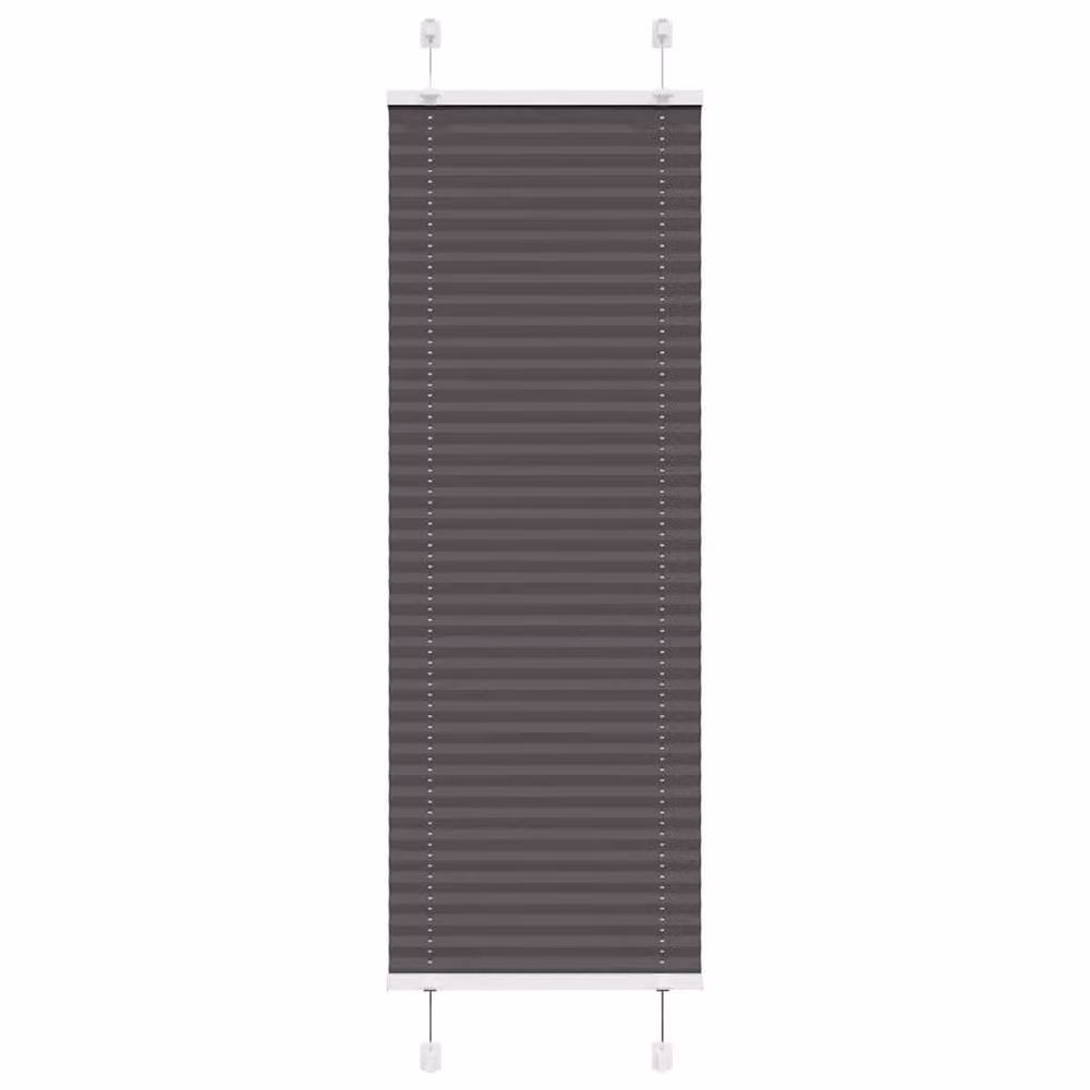 Berkfield Home Black Single Pleat Polyester Fabric Blind W: 45 cm, H: 150 cm – 2