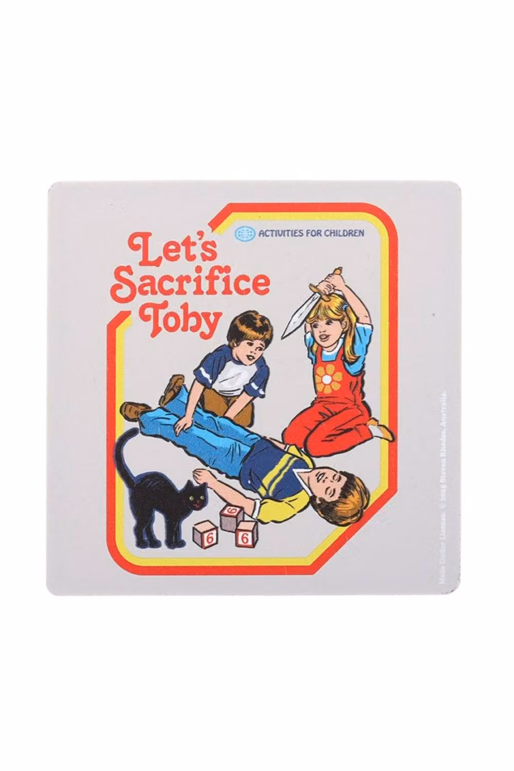 KDMD Let's Sacrifice Toby Coaster in White – 2