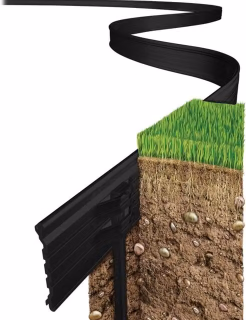 Swift Edge Aluminium Garden Border and Lawn Edging, Black