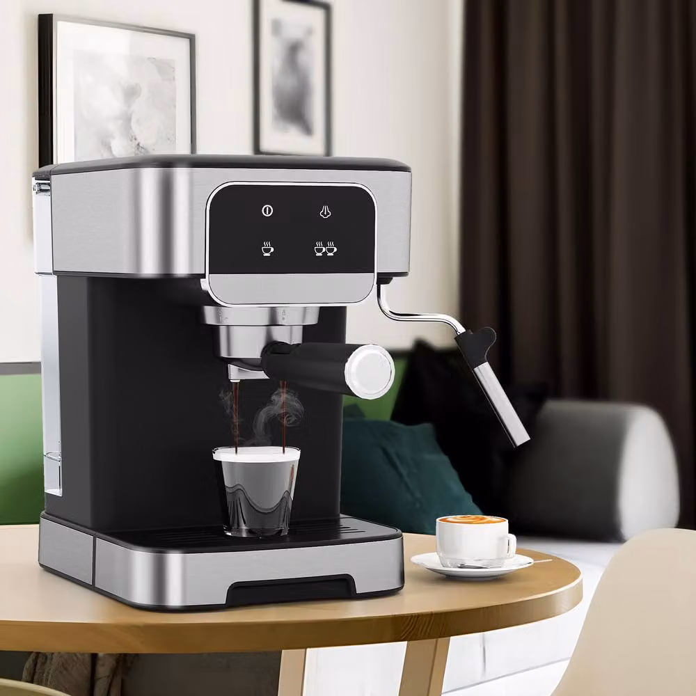 Costway 1200W Professional Espresso Machine with 20 Bar Pressure, 1.8 l Removable Tank and Steam Wand in Silver – 8
