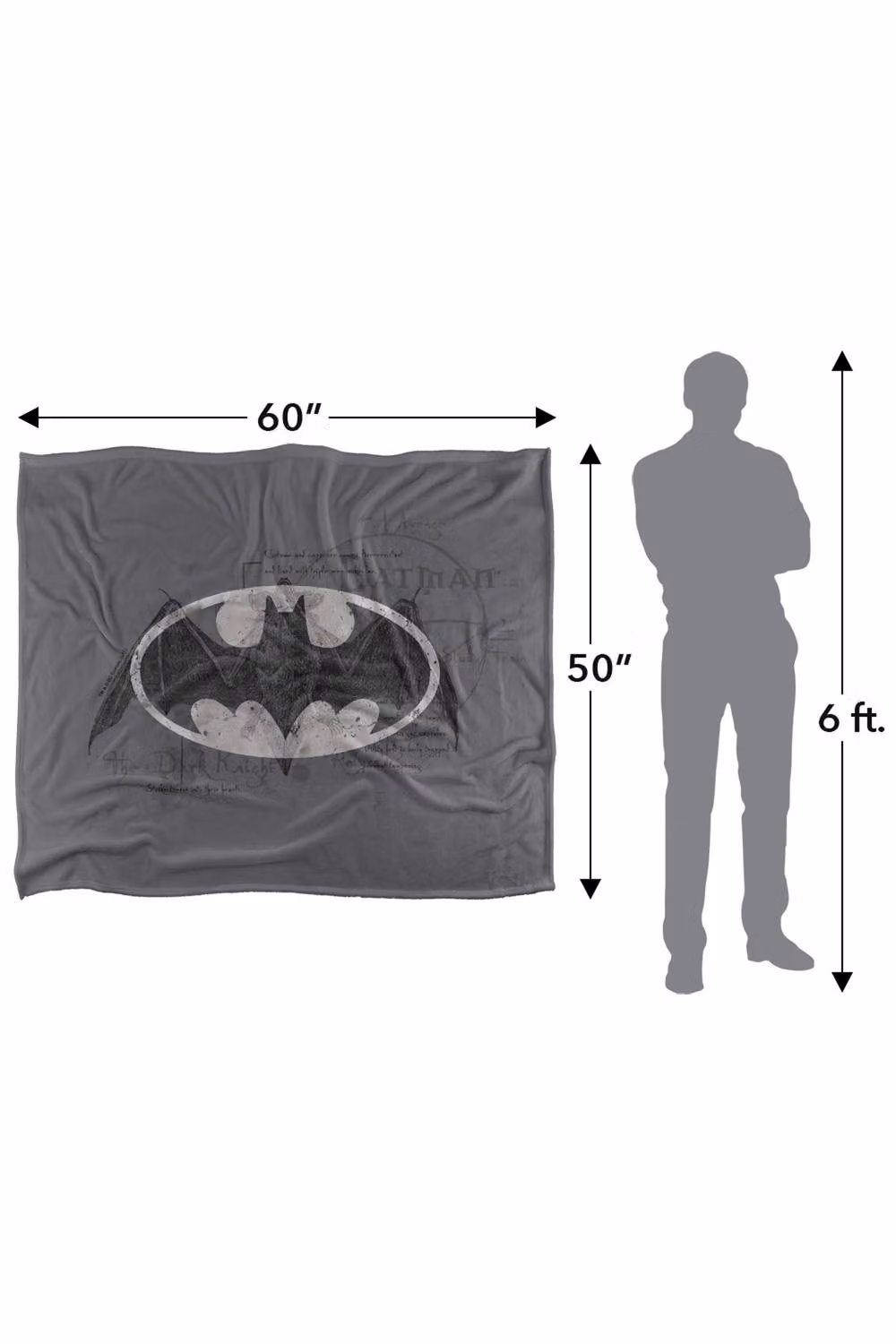 LOGOVISION Batman Arcane Bat Silky Touch Super Soft Fleece Throw Blanket, Multicolour, W: 127 cm x H: 152 cm – 5