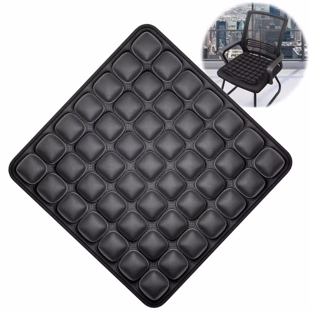 VOGREX Inflatable 3D Pressure Relief Travel Seat Cushion in Black – 3