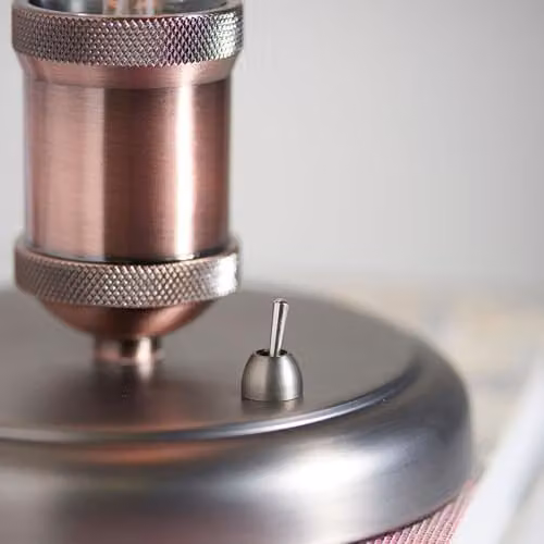Endon Industrial Style Adjustable Metal Tabletop Lamp in Silver, Copper or Bronze – 2