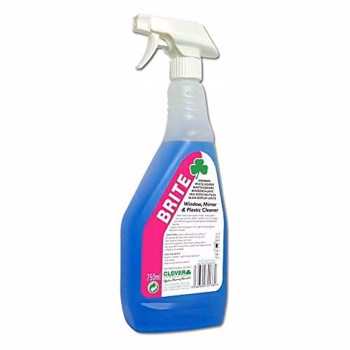 Clover Chemicals 701 Brite Glass Cleaner, Blue, 750 mL