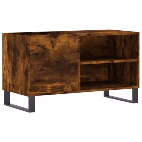 vidaXL Record Cabinet in Smoked Oak, W/D/H: 85 x 38 x 48 cm