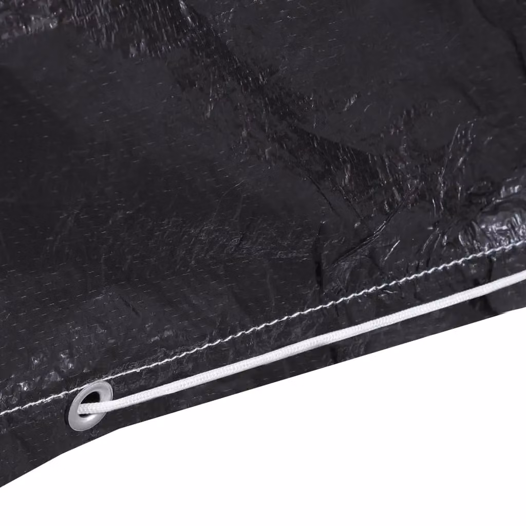Berkfield Home Water Repellent Swing Bench Cover in Black, W/D/H: 255 x 145 x 170 cm – 5