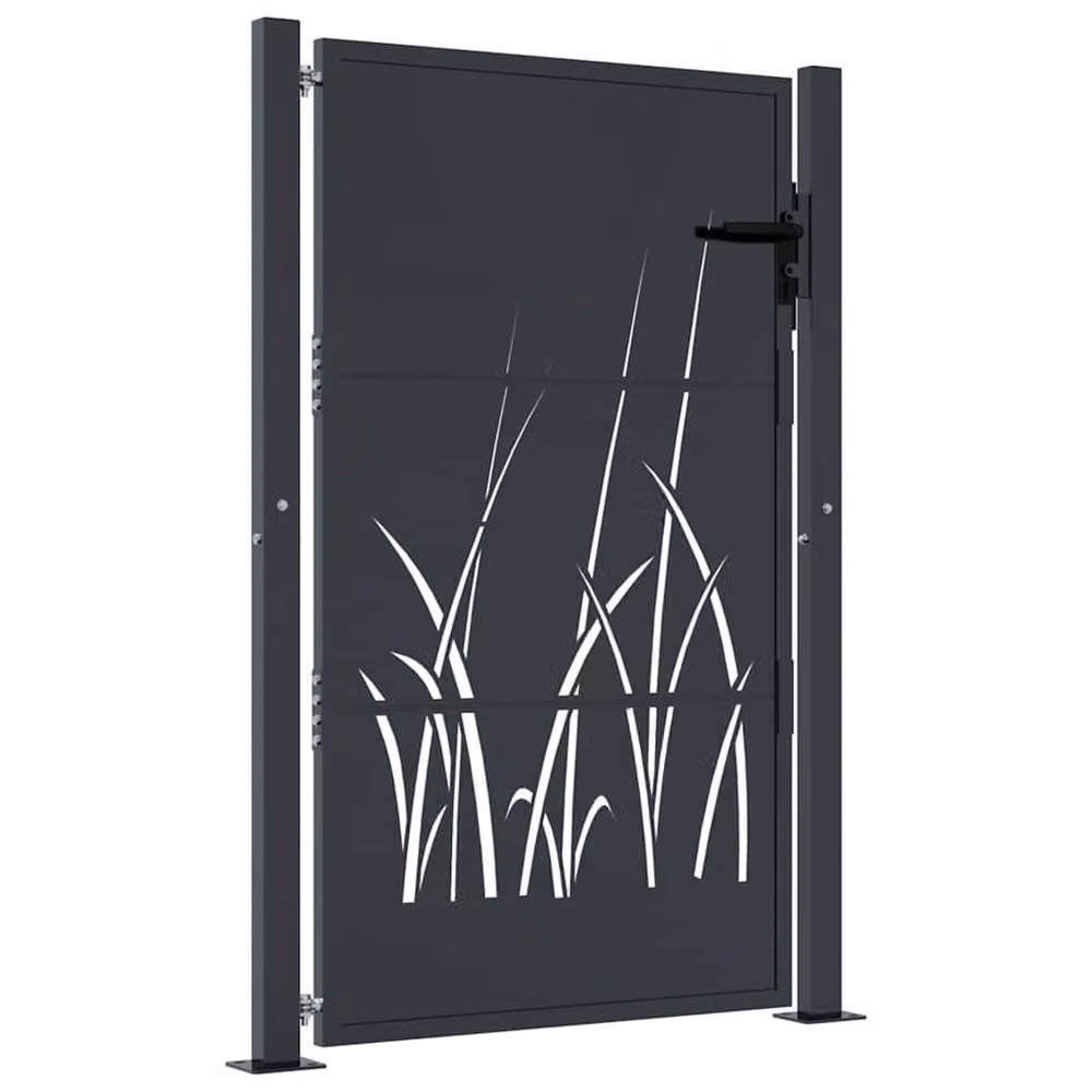Berkfield Home Beautiful Garden Gate in Anthracite Grey, Galvanised Steel, W: 105 cm, H: 155 cm – 3