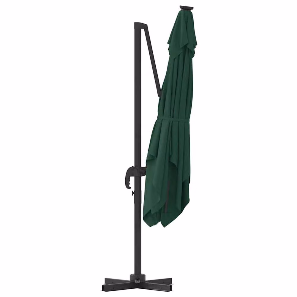 Berkfield Home Roma Green Cantilever Parasol with Aluminium Frame and Polyester Canopy, W/D/H: 286 x 285 x 265 cm – 3