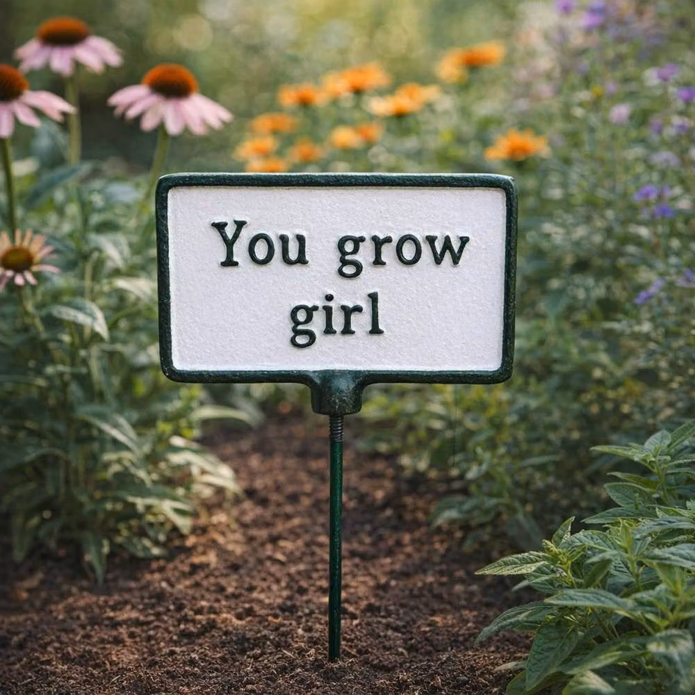 Gifts Direct 2 U You Grow Metal Garden Stake Plant Sign in White – 2