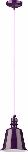 Premier Housewares Purple Bell Metal Pagoda Pendant Light with E27 Fitting