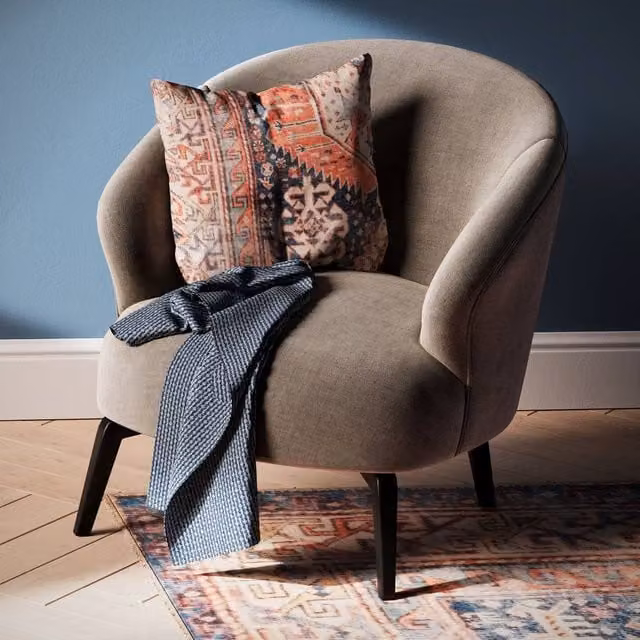 Kukoon Beige Terracotta Persian Style Washable Cotton Square Cushion, W/D/H: 50 x 50 x 50 cm – 1