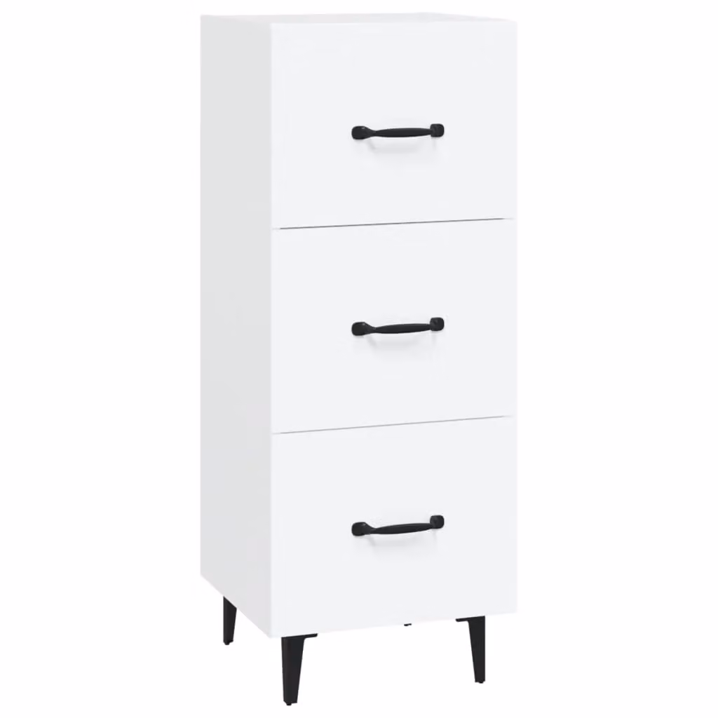 Berkfield Home Classic White Sideboard in Matt MDF, W/D/H: 34.5 x 34.0 x 90.0 cm – 2