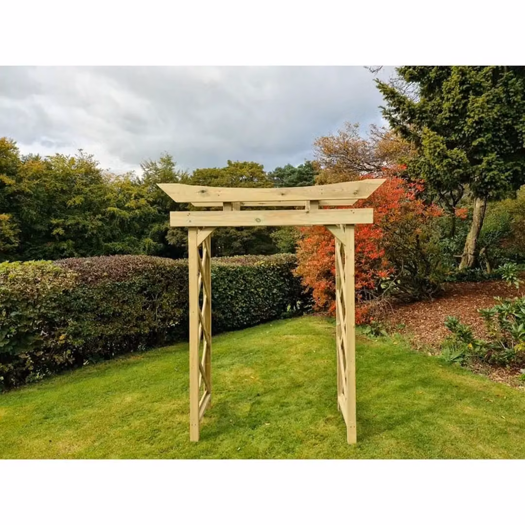Churnet Valley Garden Furniture Ltd Tokyo 3ft Wooden Arch in Brown, W150 x D60 x H222 cm – 2