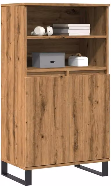 Berkfield Home Artisan Oak Highboard in Brown, W/D/H: 60 x 36 x 110 cm – 1