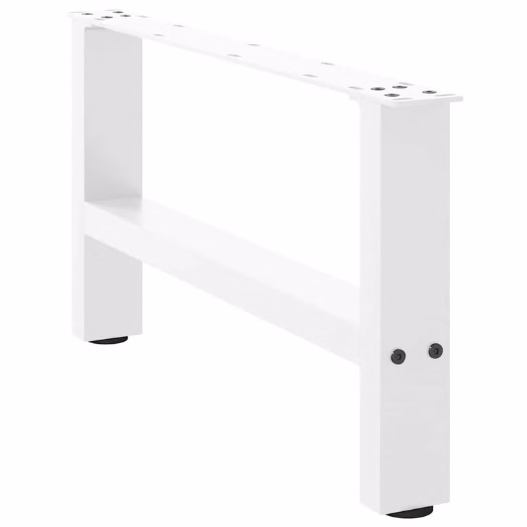 Berkfield Home White Steel Coffee Table Legs, 2 Pieces, H: 70 cm x W: 30.5 cm