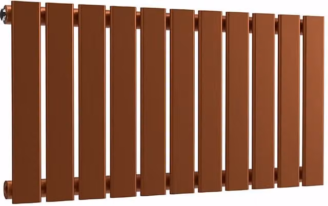 Lux Heat Single Flat Horizontal Steel Radiator in Bronze, W: 77 cm, H: 40 cm, D: 4 cm