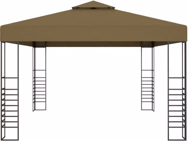 Berkfield Home Hip Gazebo in Beige, W: 400 cm, D: 300 cm, H: 270 cm