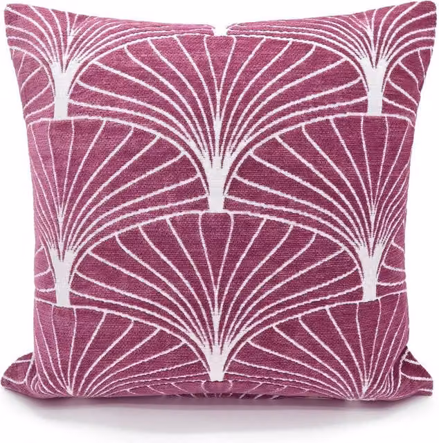 Velosso Palermo Chenille Filled Square Cushion in Mauve, W/D/H: 43 x 43 x 43 cm