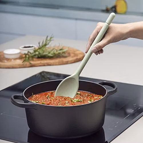Zeal Silicone Non-Stick Cooking Spoon in Green, Length: 30 cm – 2