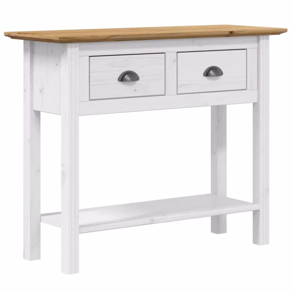 Berkfield Home BODO Console Table in Brown Solid Pine Wood, W/D/H: 90 x 34.5 x 73 cm – 2