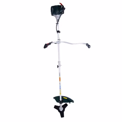 Webb WEBC43 43cc Straight Shaft 2-Stroke Petrol Brushcutter and Lawn Edger with Twin Cutter Heads and Anti-Vibration Cowhorn Handle