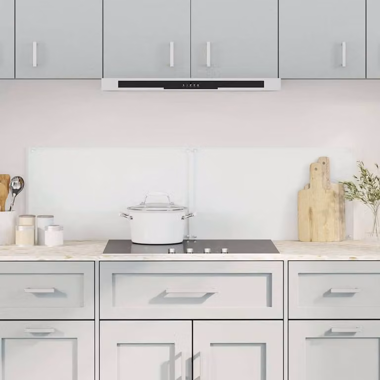 Berkfield Home Kitchen Backsplash 2 Pack of Transparent Tempered Glass, W: 70 cm, H: 50 cm