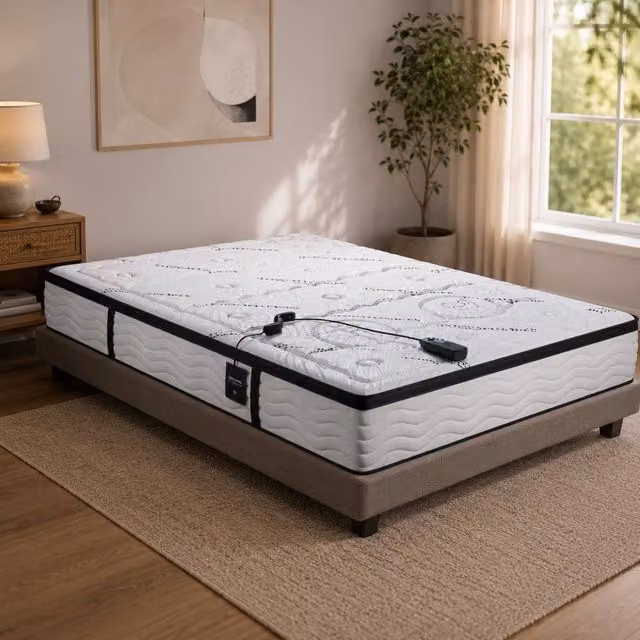 Stratus Interiors Prime Massage 3000 Hybrid Pocket Gel Mattress in White, Size: Small Double (W: 120 cm, D: 200 cm) – 1