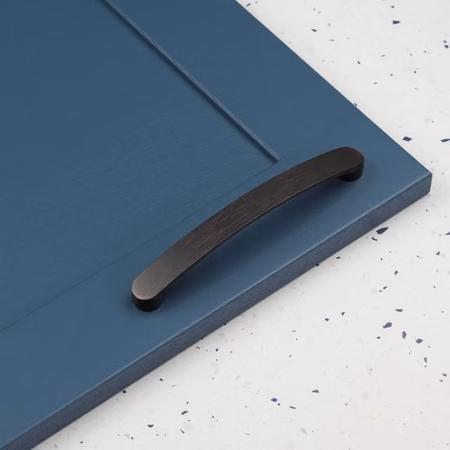 Brushed Aluminium Bow Kitchen Cabinet Handle in American Copper