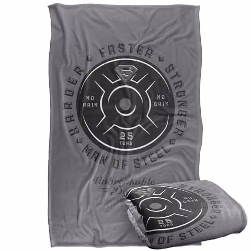 Warner Bros. Superman Justice League Unbreakable Dad Super Soft Fleece Throw Blanket, Multicolour – 1