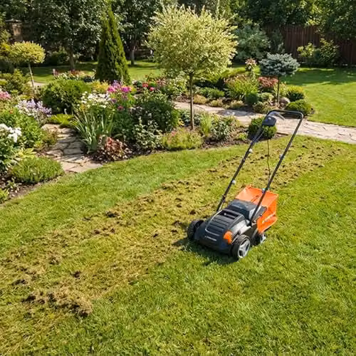 Yard Force 1500W Electric 2-in-1 Lawn Scarifier and Aerator in Orange, 32cm Working Width with 35L Collection Bag – 4