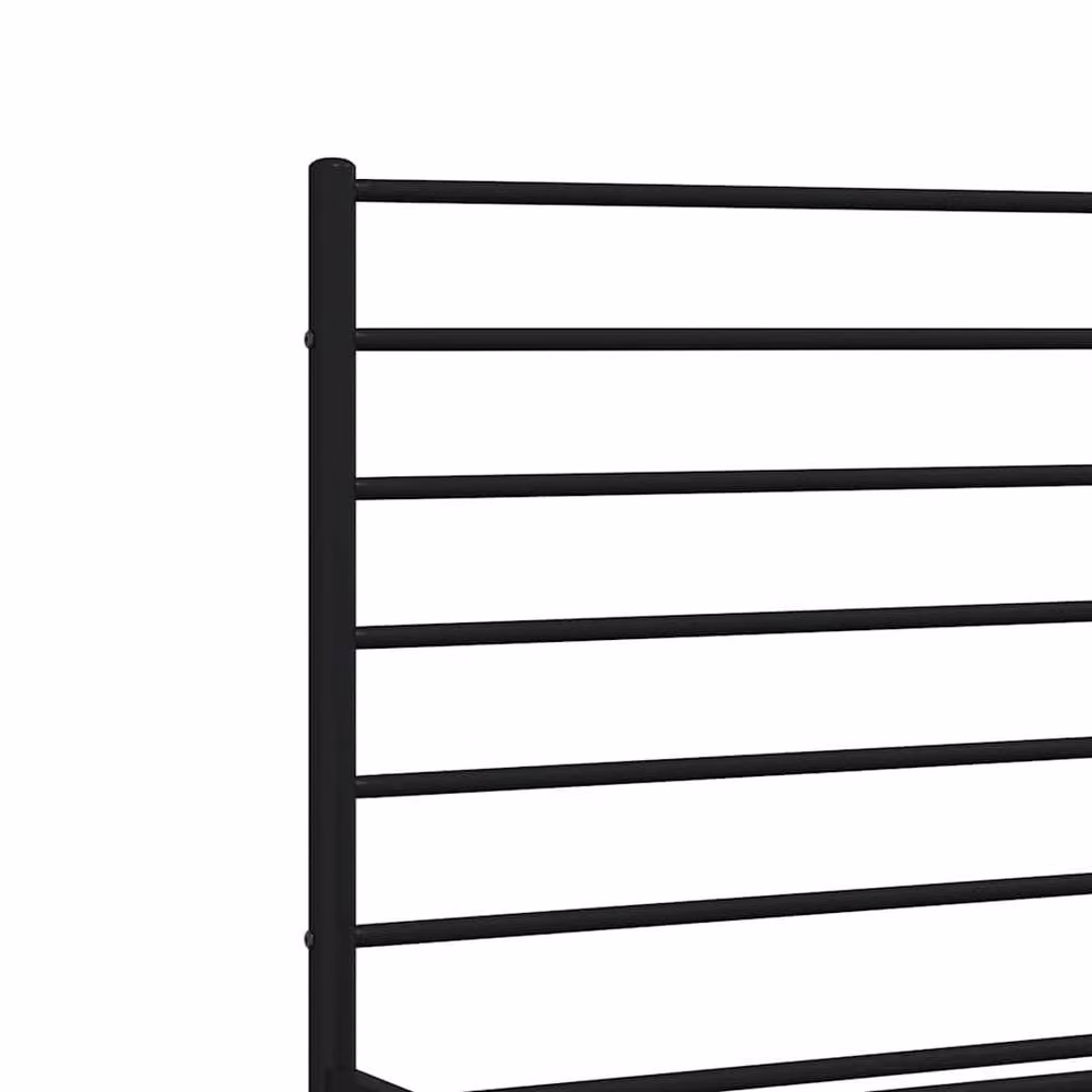 Berkfield Home Metal Bed Frame with Headboard in Black, W/D/H: 120 x 200 x 90 cm – 3