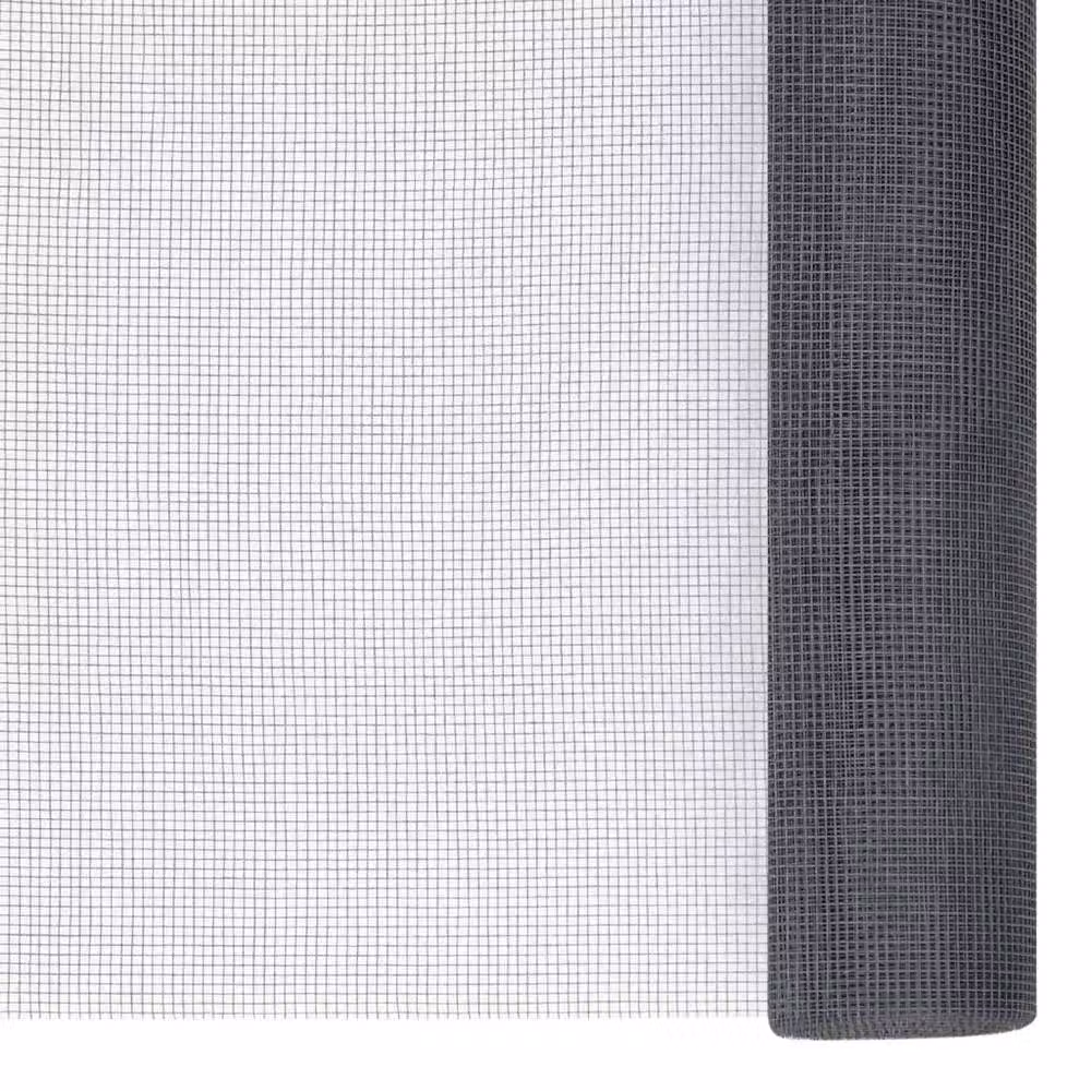 Berkfield Home Grey Fibreglass Mesh Screen W: 100 cm, H: 500 cm – 3