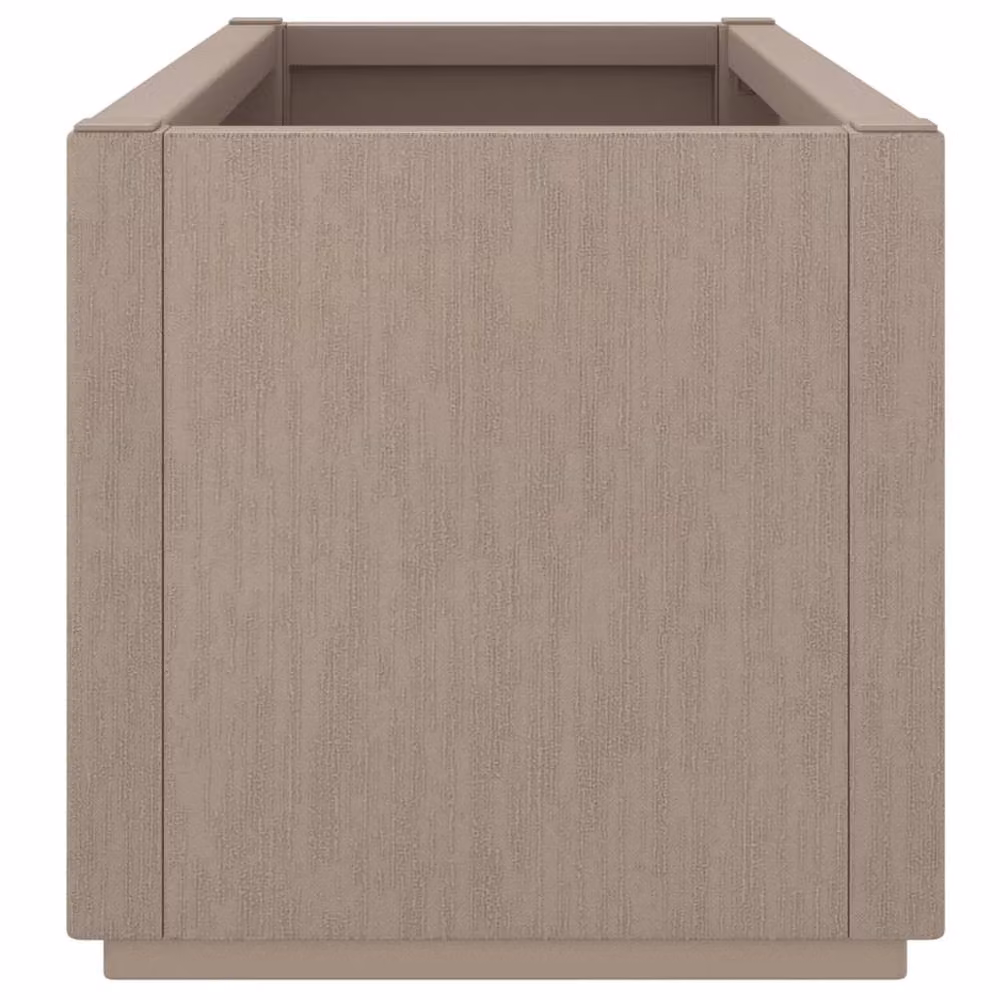 Berkfield Home Decorative Ornamental Garden Planter Tub, Brown, W: 80 cm, D: 36 cm, H: 35 cm – 3