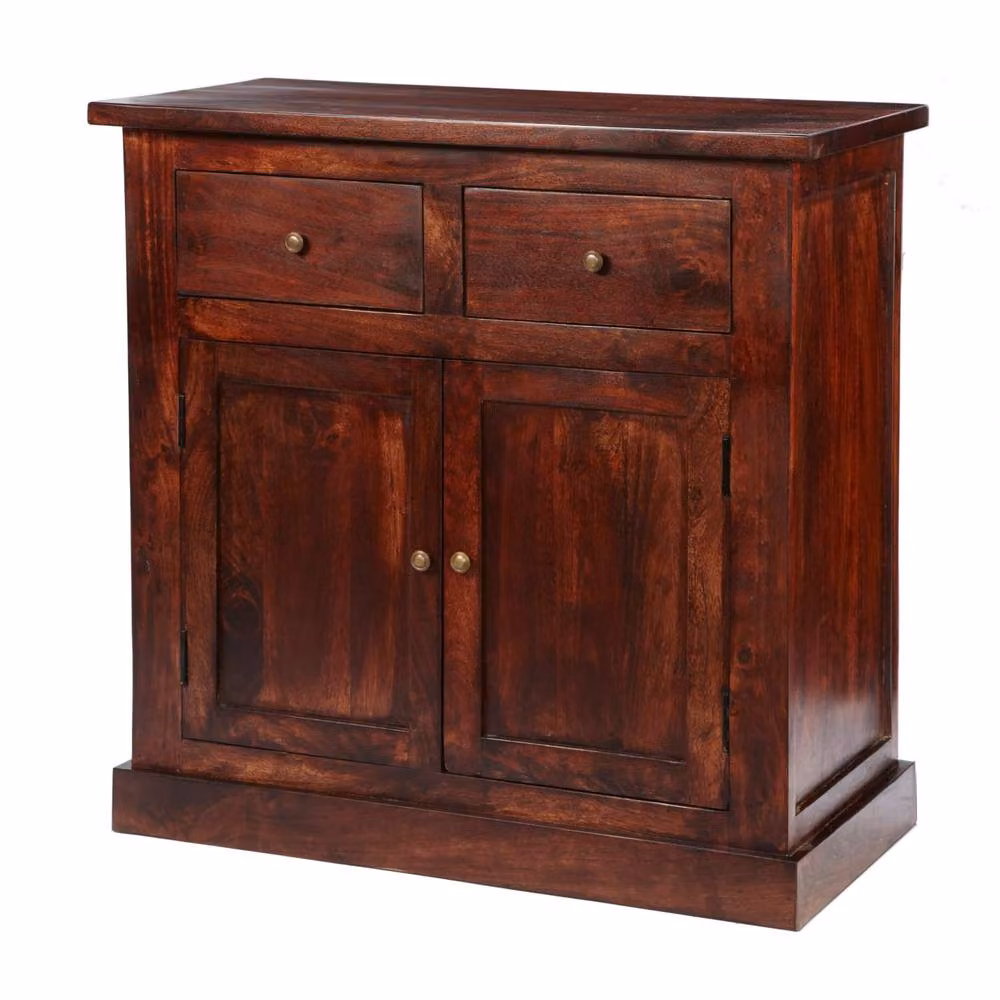 Wyld Haus Oxford Mahogany Mango Wood Storage Cabinet in Brown, W/D/H: 90 x 45 x 62 cm – 2