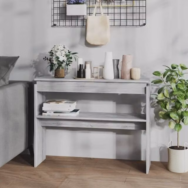 Berkfield Home Grey Sonoma Console Table, W/D/H: 102 x 30 x 80 cm – 1
