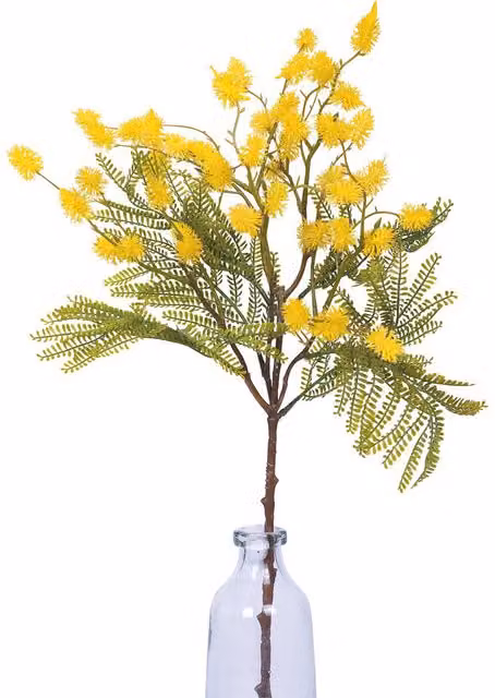 Bloom Artificial Single Nutgrass Spray Flower Stem, Yellow, Height: 60 cm