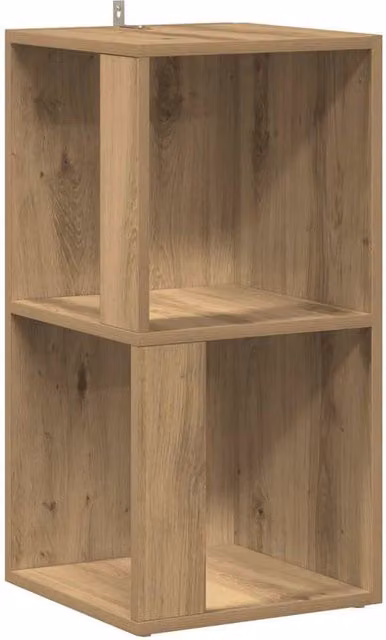 Berkfield Home Artisan Oak Corner Cabinet in Brown, W/D/H: 33 x 33 x 67 cm