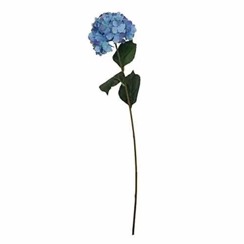 Premier Housewares Blue and Green Artificial Hydrangea Stem, W/D/H: 18 x 18 x 74 cm