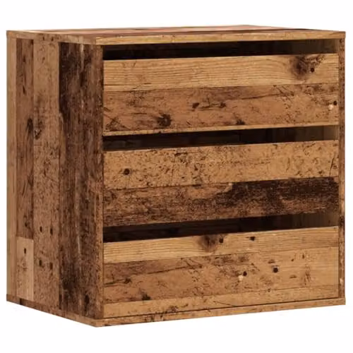 vidaXL Corner Chest of Drawers in Old Wood Brown, W/D/H: 60 x 41 x 58 cm – 1