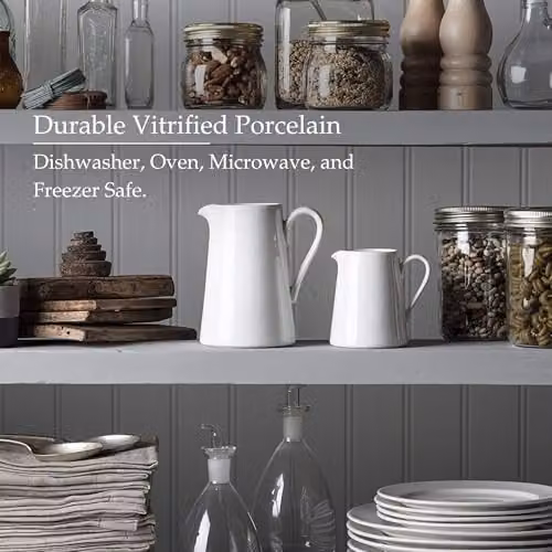 WM Bartleet & Sons Ceramic Jug Set of 2 in White – 5