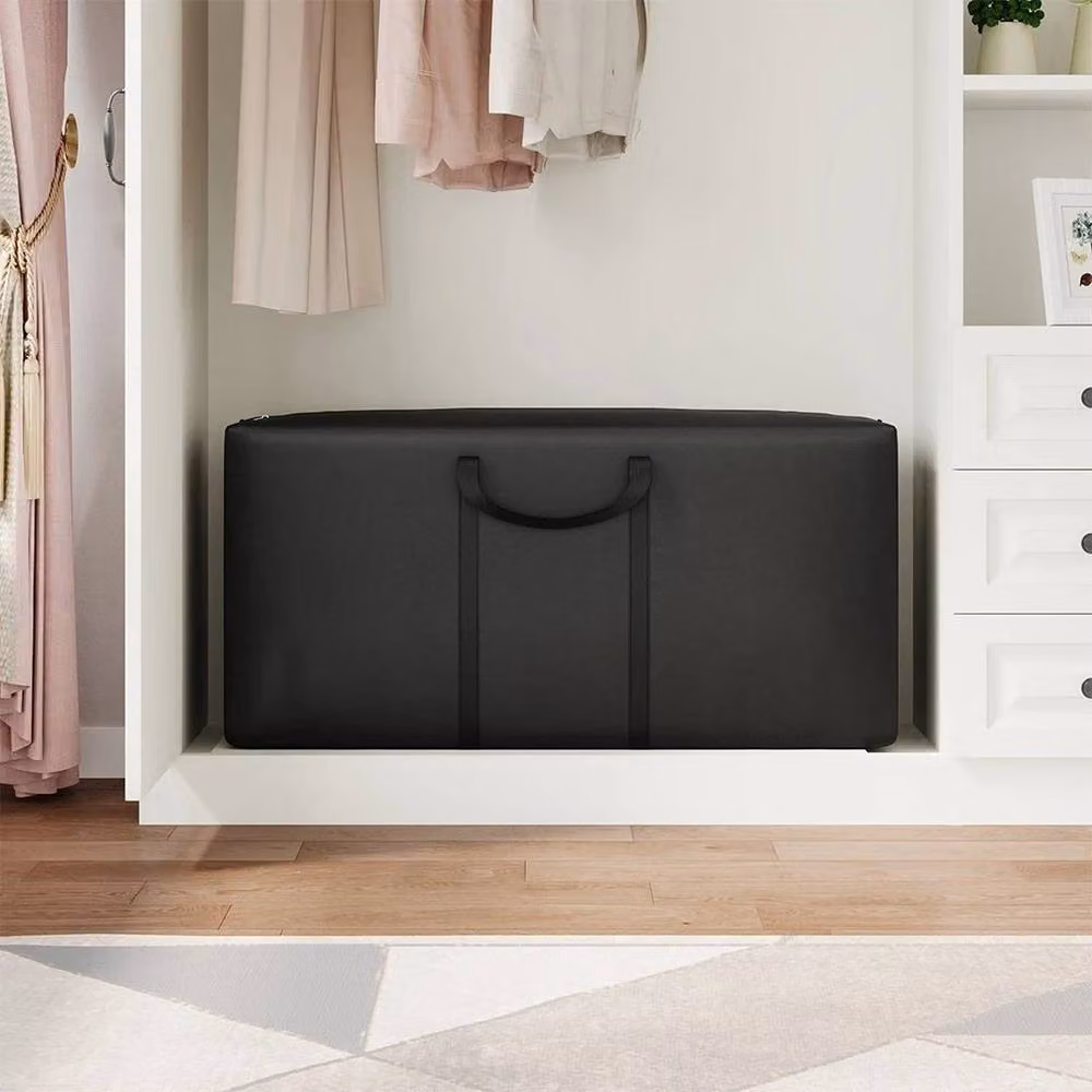 Kelvenix Extra Large Fabric Storage Bags in Black, W/D/H: 80 x 25 x 48 cm – 4
