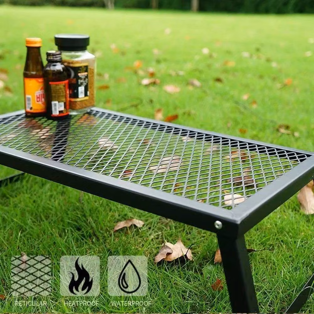 NESTLUNE Black Charcoal Tabletop BBQ Barbecue Cooker, W: 100 cm, D: 15 cm – 3