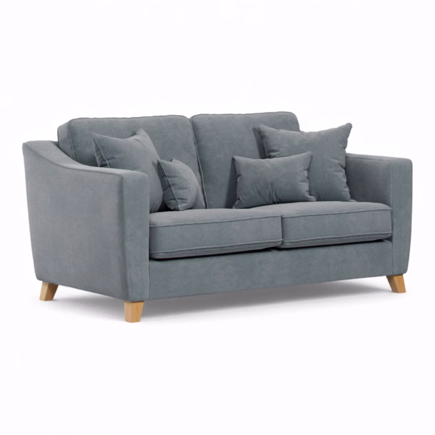 The Great Sofa Company Jackson 2 Seater Blue Fabric Upholstered Sofa – 2